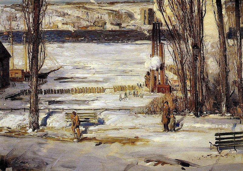 George Wesley Bellows A Morning Snow Hudson River oil painting picture